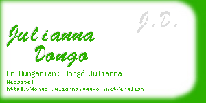 julianna dongo business card
